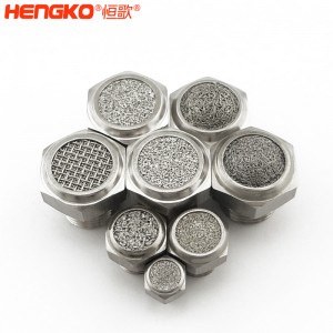 廠家直銷316不銹鋼燒結(jié)消聲器耐高溫降噪，粉末燒結(jié)氣動元件可按需定制