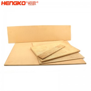 多孔徑燒結(jié)過濾銅濾板孔隙率均勻耐高溫阻力小粉末顆粒青銅濾芯，用于船舶工業(yè)