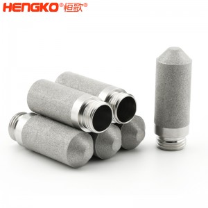 恒歌定制工業(yè)溫濕度傳感器外殼防水耐高溫_316L粉末燒結不銹鋼探頭可定制