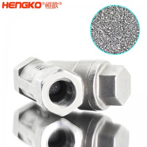 恒歌定制316L粉末燒結(jié)不銹鋼Y型過濾器耐腐蝕易清洗，用于化工行業(yè)