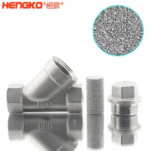 恒歌定制316L粉末燒結(jié)不銹鋼Y型過濾器耐腐蝕易清洗，用于化工行業(yè)