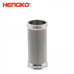 廠家定制316L不銹鋼多層復合網燒結過濾筒濾芯防水透氣_用于化工行業(yè)