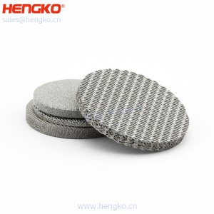 濾芯廠家不銹鋼316燒結(jié)網(wǎng)過(guò)濾片呼吸金屬孔隙均勻透氣，水處理過(guò)濾用