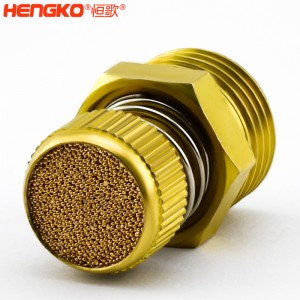 廠家批發(fā)HSD型可調(diào)節(jié)青銅消聲消音器多規(guī)格耐高溫消音降噪，用于電磁閥氣動靜音器接頭