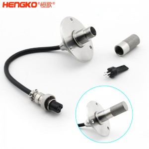 RS485遠(yuǎn)程高精度法蘭盤溫濕度傳感器高靈敏，數(shù)字信號濕度傳感器防水探頭