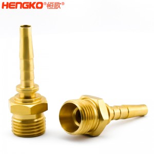 恒歌經(jīng)濟實惠銅粉末燒結多孔可調(diào)螺紋氣動消聲器空氣流速控制器 銅流量控制消聲器批發(fā)