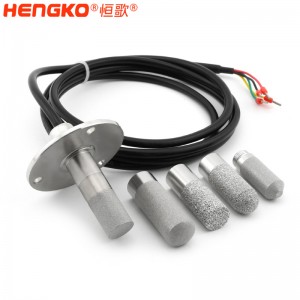 恒歌定制工業(yè)溫濕度傳感器外殼防水耐高溫_316L粉末燒結不銹鋼探頭可定制